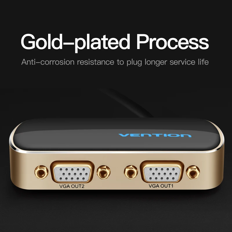 Vention Divisor VGA 1080p Interruptor 1 en 2 Cable Macho a Hembra - imagen 4