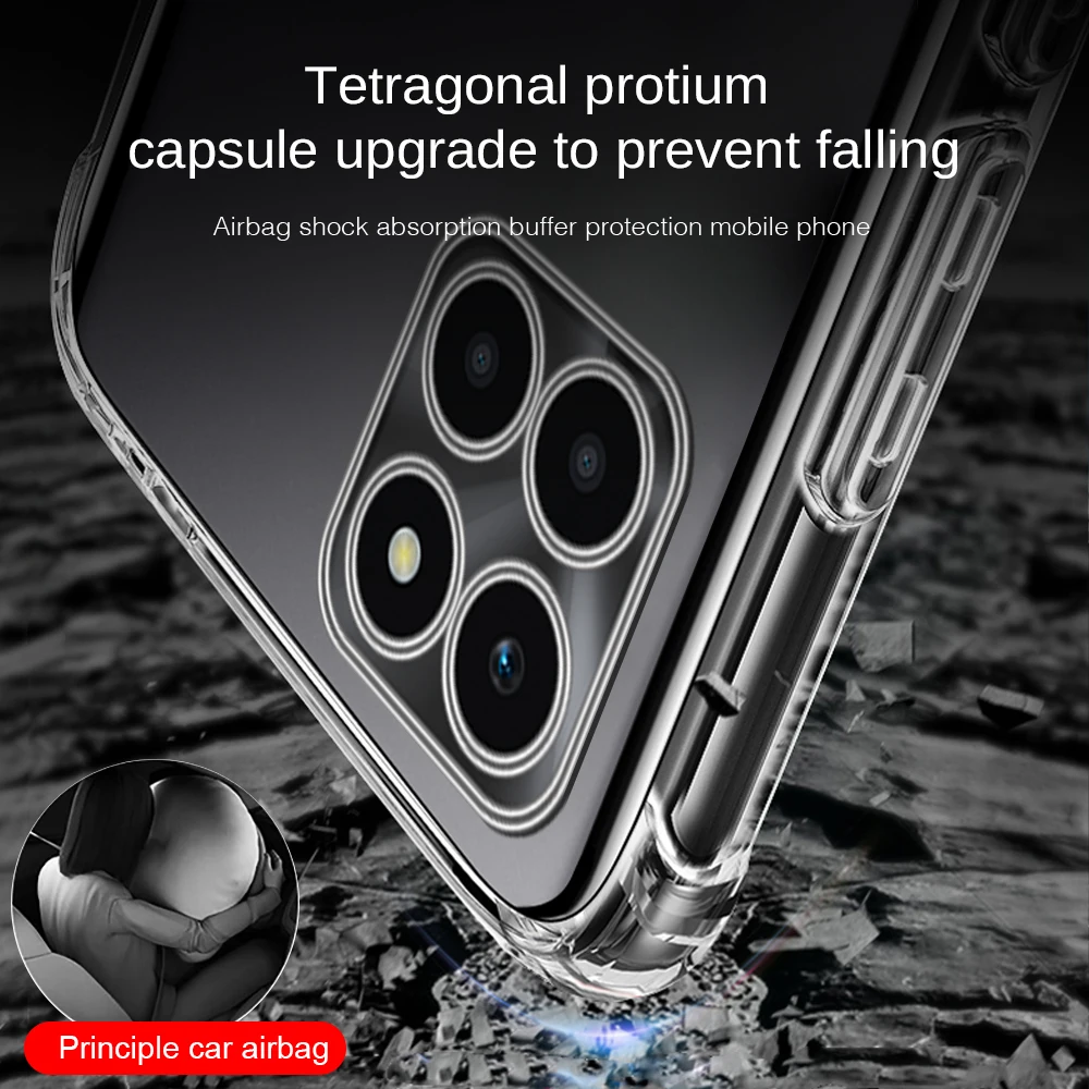 Funda de silicona transparente para Honor X6a, cubierta suave para teléfono Honor X6a 4G Honar Honer X 6a X6 A WDY-LX1 2023, Fundas A prueba de golpes para cámara - imagen 4