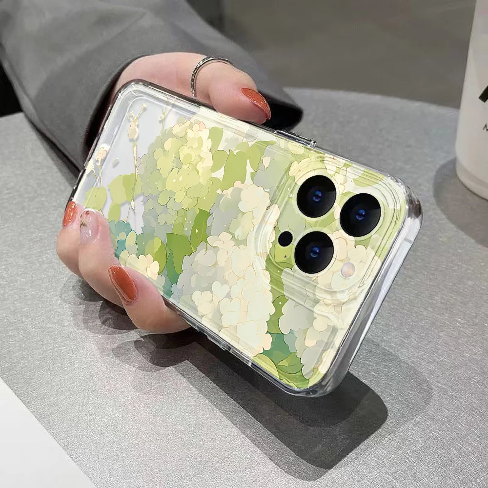 Silicone Phone Case For Samsung Galaxy S25 Ultra Funda Samsung S24 Plus S23 FE S22 S20 S10 Shockproof Leaves Painted Cover Coque - imagen 5