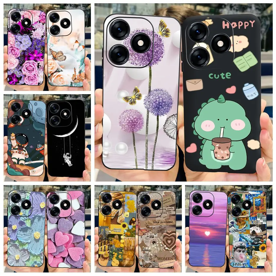Funda de silicona blanda para teléfono, carcasa trasera pintada a la moda para Tecno Spark 10C, Spark10 Pro, KI7, 2023