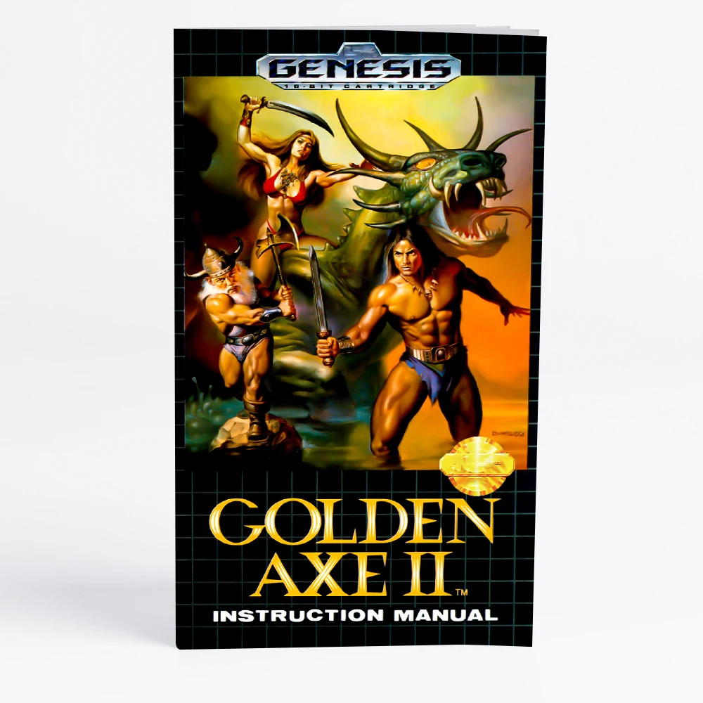 Cartucho de juego Retro Golden Axe II de 16 bits para consolas de videojuegos Sega Genesis Megadrive