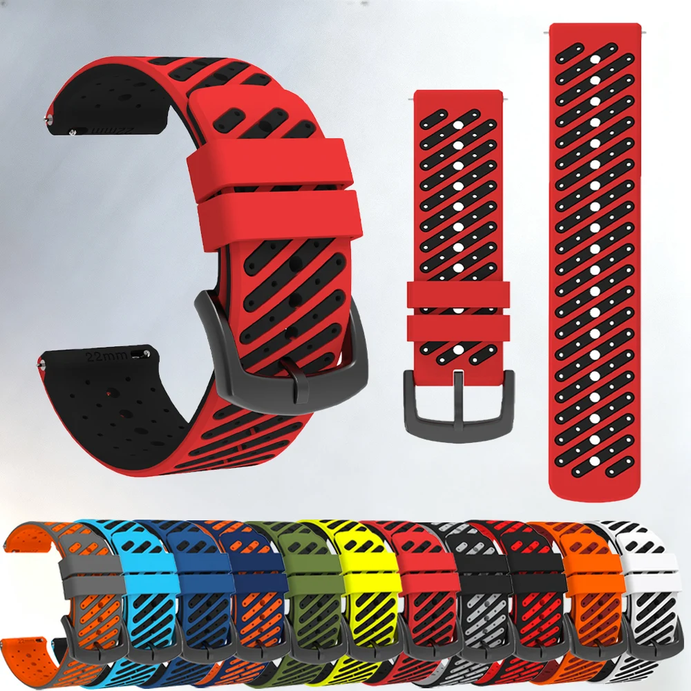 Correa de silicona de 22mm para Samsung Galaxy Watch 3, pulsera de 45mm para Galaxy Watch de 46mm Gear S3 Frontier, pulsera clásica