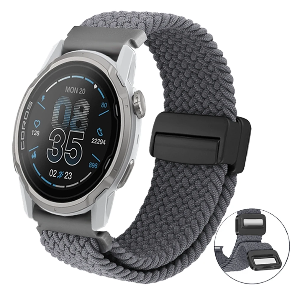 Correa de nailon de 20mm y 22mm para COROS PACE Pro 3 2, pulsera con hebilla magnética para COROS APEX 4/2 Pro 42/46mm, banda deportiva tejida transpirable