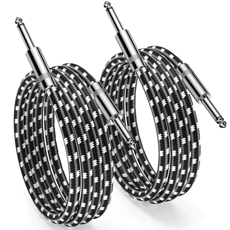 Cable auxiliar de 6,35mm a 90 grados, 6,5mm con funda, Cable de Audio, mezclador de micrófono, altavoz de Piano electrónico, Cable de conexión de guitarra - imagen 2