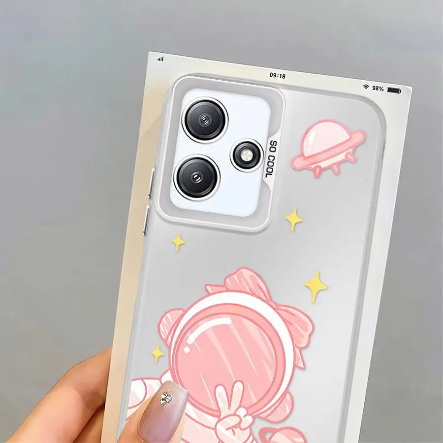 Funda de astronauta espacial de dibujos animados para Xiaomi Redmi 14C 12 A1 A3 A2 Plus 13 A4 13C 12C A3x funda suave - imagen 3