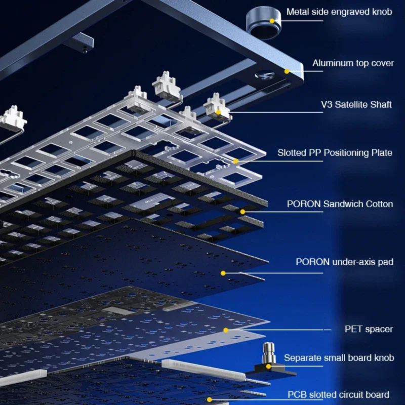 LEOBOG Hi8 Teclado mecánico inalámbrico 3 modos CNC aluminio 75% junta RGB de intercambio en caliente personalizada teclado Bluetooth teclados para juegos - imagen 3