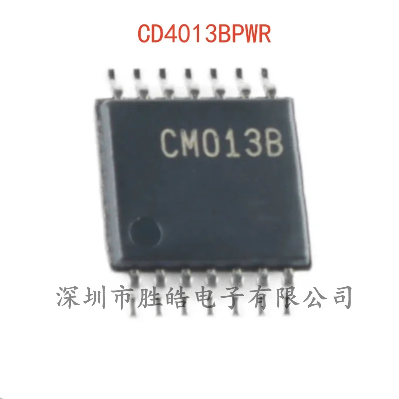 (10 uds) nuevo CD4013BPWR CD4013 Chip lógico Flip-Flop doble Clase D TSSOP-14 circuito integrado CD4013BPWR