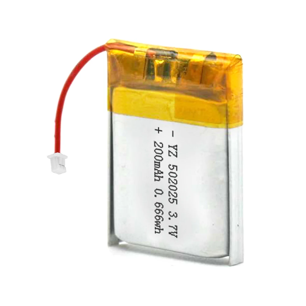 Batería recargable de polímero de litio 3,7 v 200mah 502025 para reloj inteligente PSP lámparas LED altavoces Bluetooth Mini cámaras