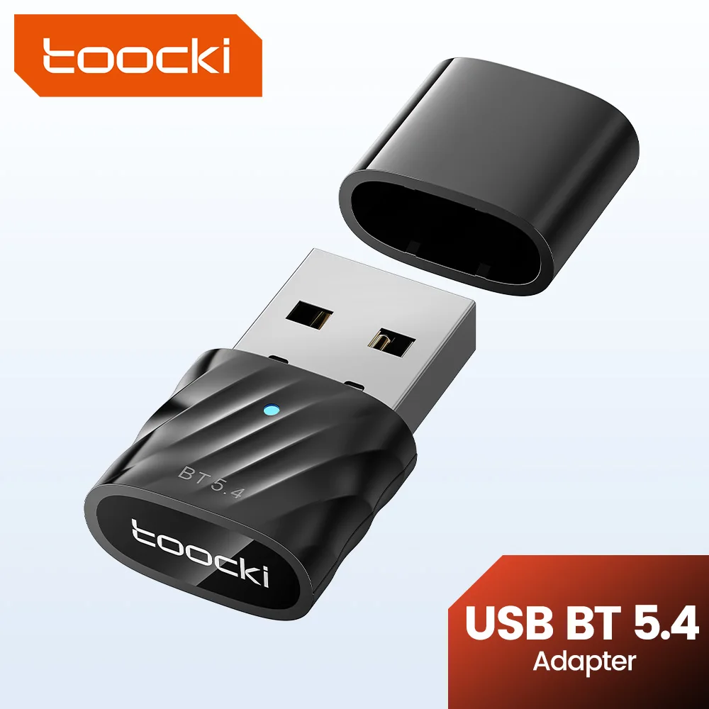 Toocki USB Bluetooth Adaptador BT5.4 Dongle para PC Dongle Adaptador ratón inalámbrico Keyborad música Audio receptor transmisor USB