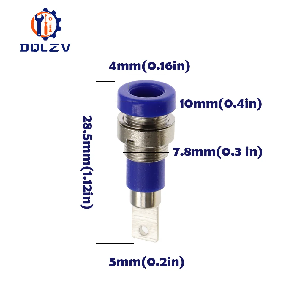 Conector hembra Banana de 4MM, adaptador de montaje en Panel de poste de encuadernación Banana - imagen 5