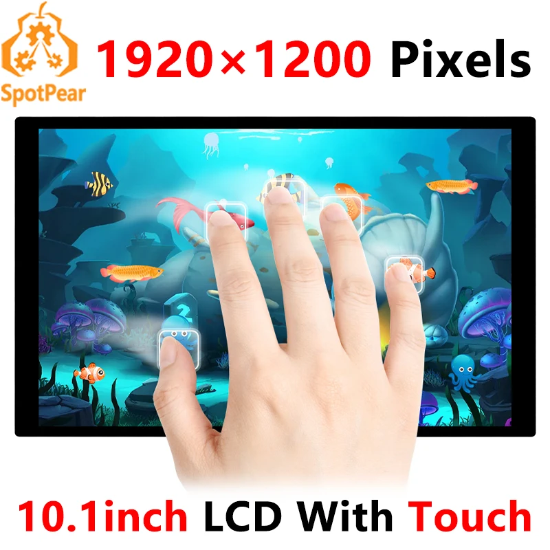 Raspberry Pi pantalla LCD HDM de 10,1 pulgadas pantalla táctil capacitiva 10.1EP-CAPLCD 1920x1200 para Jetson Nano/mini ordenador PC