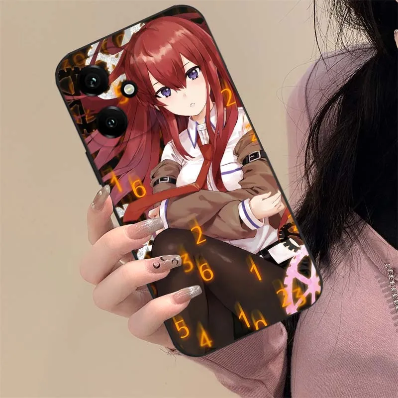 Kurisu Makise-funda de Anime para Honor X9C X9B X9A X9 X8C X8B X8A X8 X7C X7B X7A X7 X6B X6A X60i X60 X6 X5B 5G - imagen 4