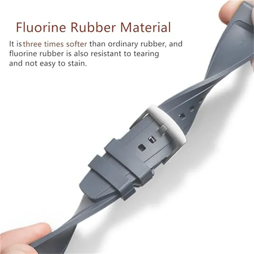 Correa de diseño de 20mm y 22mm para Huawei GT 5 4 2 2e 3 Pro, pulsera de silicona para Galaxy watch 7/ 6/4/3/5 pro Garmin Xiaomi Amazfit - imagen 4