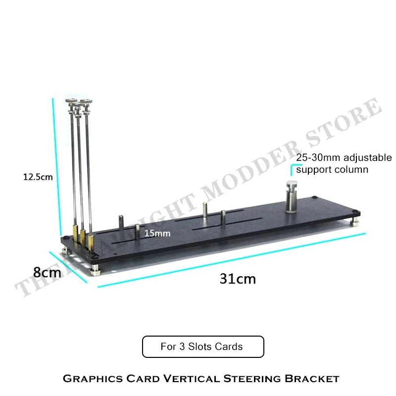 Soporte de transferencia GPU PCIe, tarjeta de vídeo, soporte de montaje Vertical, extensión gráfica de 2 y 3 ranuras - imagen 3