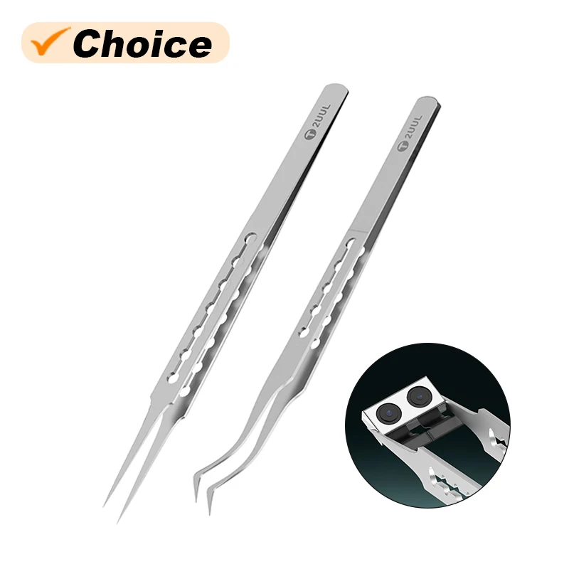 Pinzas de reparación rectas/curvadas universales para teléfono móvil y portátil, herramienta de reparación de sujeción de línea voladora de alta precisión, 2UUL, TW21, TW22