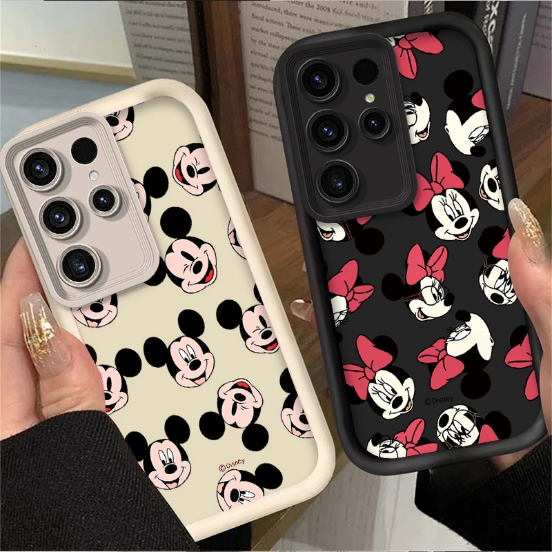 Disney-funda de silicona suave para teléfono móvil, carcasa de Mickey y Minnie para Samsung Galaxy S24, S23, S22, S21 Ultra Plus FE, A54, A34, A14, A73, A53, A33