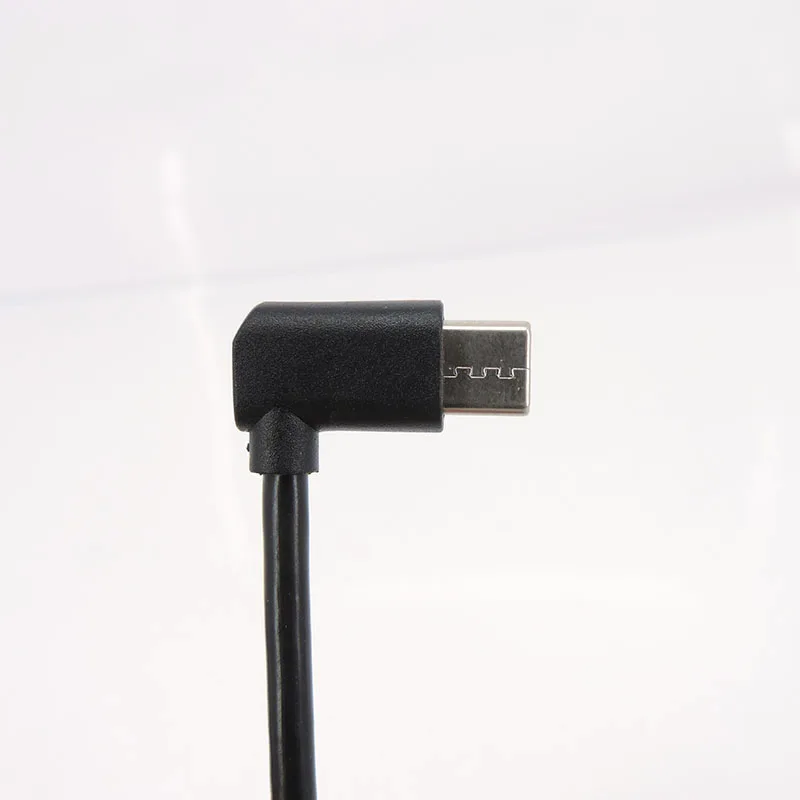 Cable de datos USB-C a USB 2,0 A macho adaptador de ángulo recto de 90 grados carga 1M fecha y cable de alimentación - imagen 3