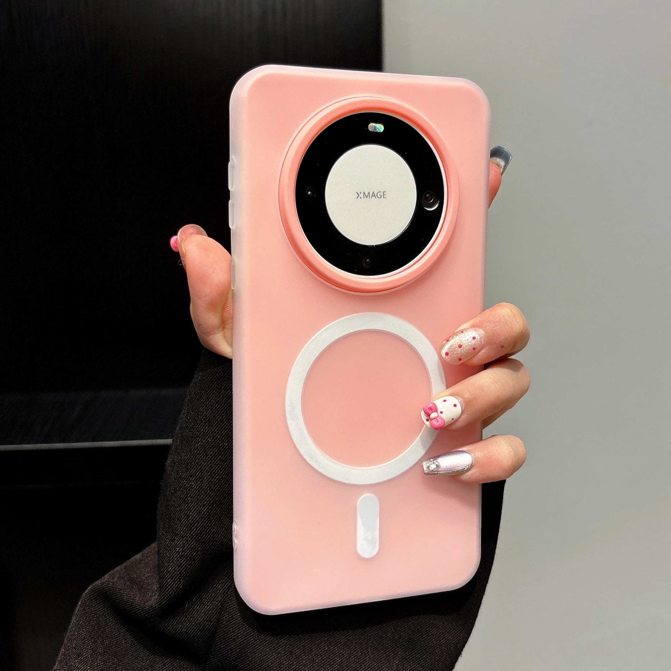 Parachoques mate Candy 2 en 1 para fundas Magsafe para Huawei Pura 80 70 60 Mate 70 60 50 Pro cubierta protectora de gelatina Ultra magnética - imagen 4