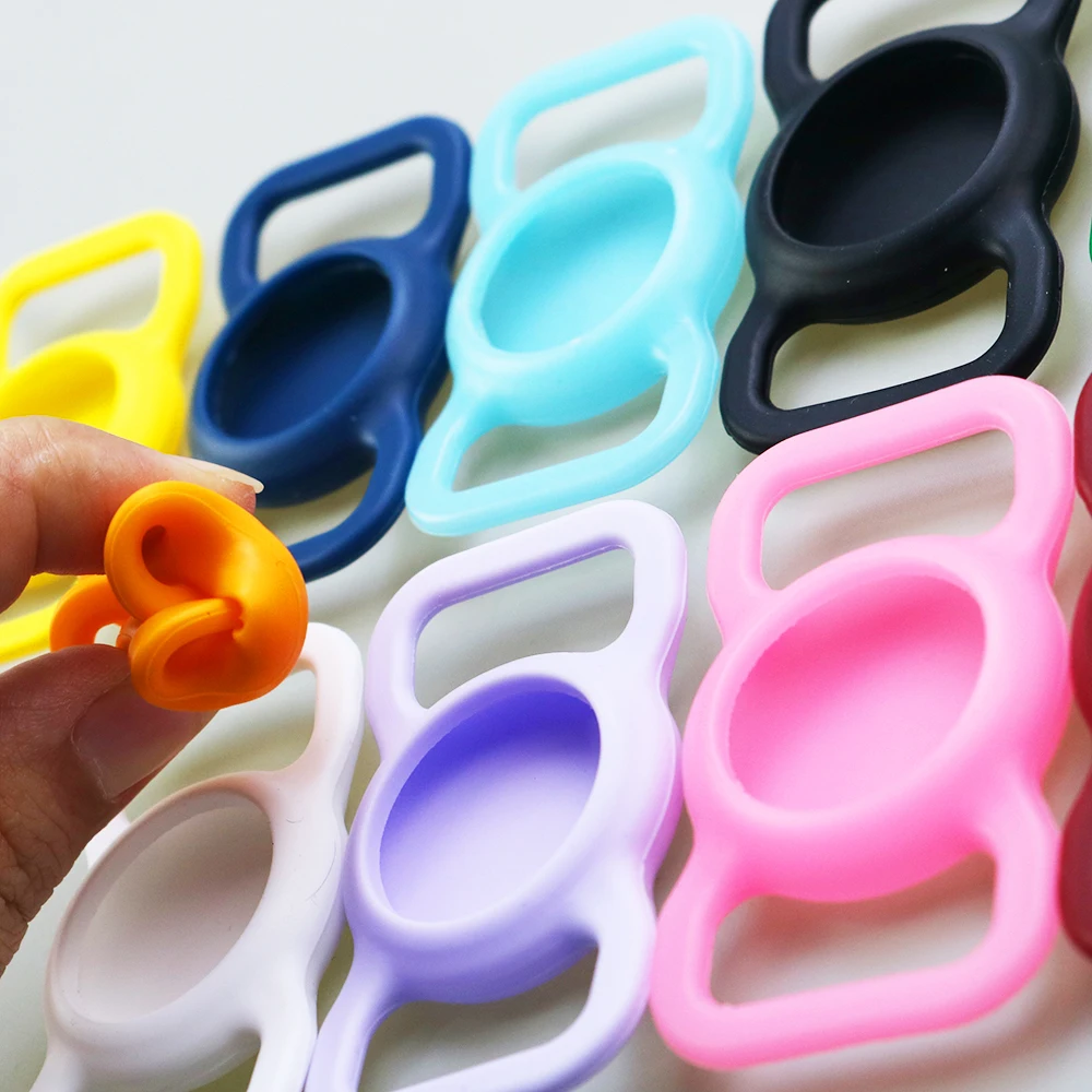 1 Uds. Para Apple Airtag, llavero de silicona, Collar protector para perro y gato, funda para etiqueta de aire, dispositivo localizador de seguimiento, Llavero antipérdida - imagen 5