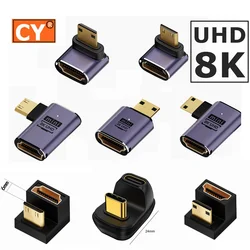 Cable HDMI ángulo recto USB-C a USB-A extensible
