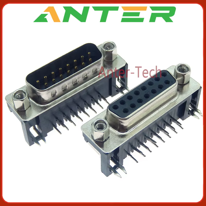 Conector D-SUB VGA DB15 hembra y macho para PCB - chapado en oro - imagen 3