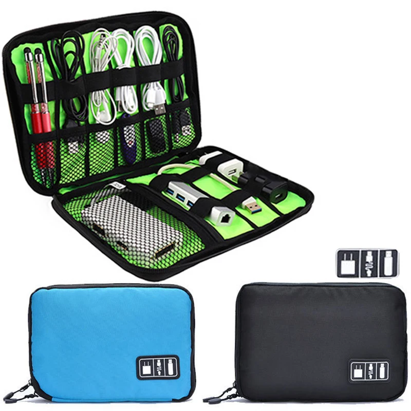 Bolsa organizadora de accesorios electrónicos, estuche de almacenamiento Digital de viaje Universal para cargador portátil, Cables Usb, auriculares, Banco de energía - imagen 2