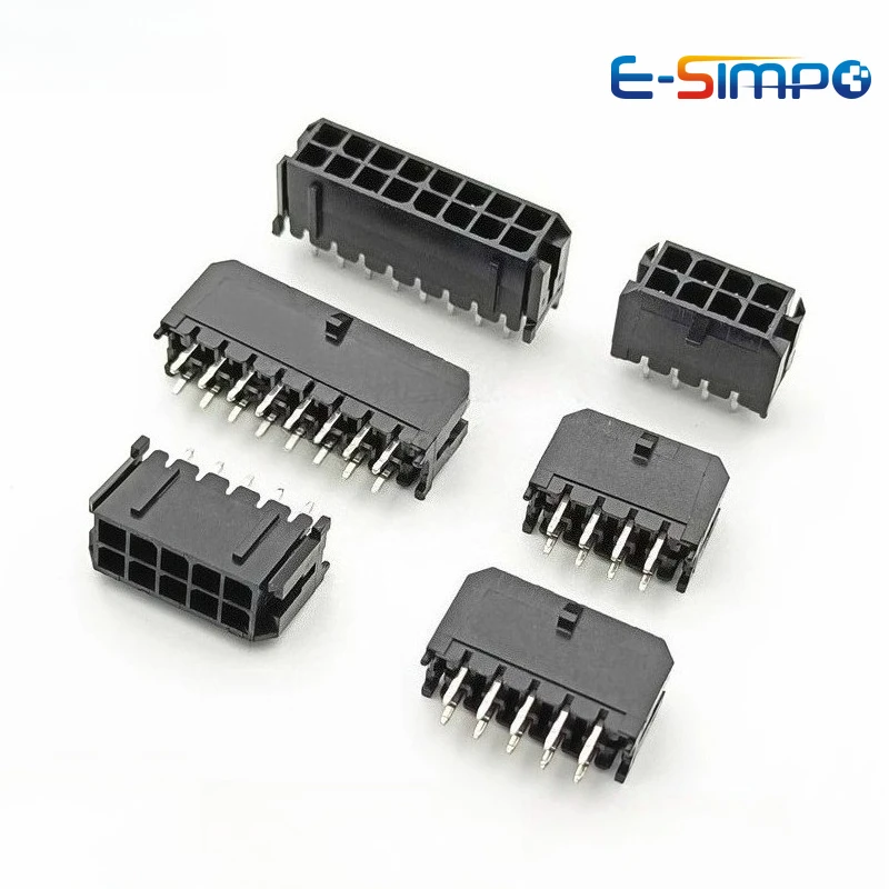 10 Uds MX3.0mm Micro-Fit 3,0mm doble fila 2*1P-2*12Pin Mini 5569/43045 placa PCB conector de oblea de Pin recto de soldadura - imagen 3