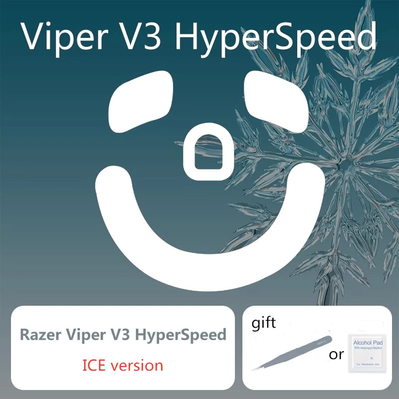 1 Juego de patines de ratón ultrafraglide para Razer Viper V3 HyperSpeed Control de frenos pies de ratón versión ICE ratones deslizan pies de PTFE - imagen 3