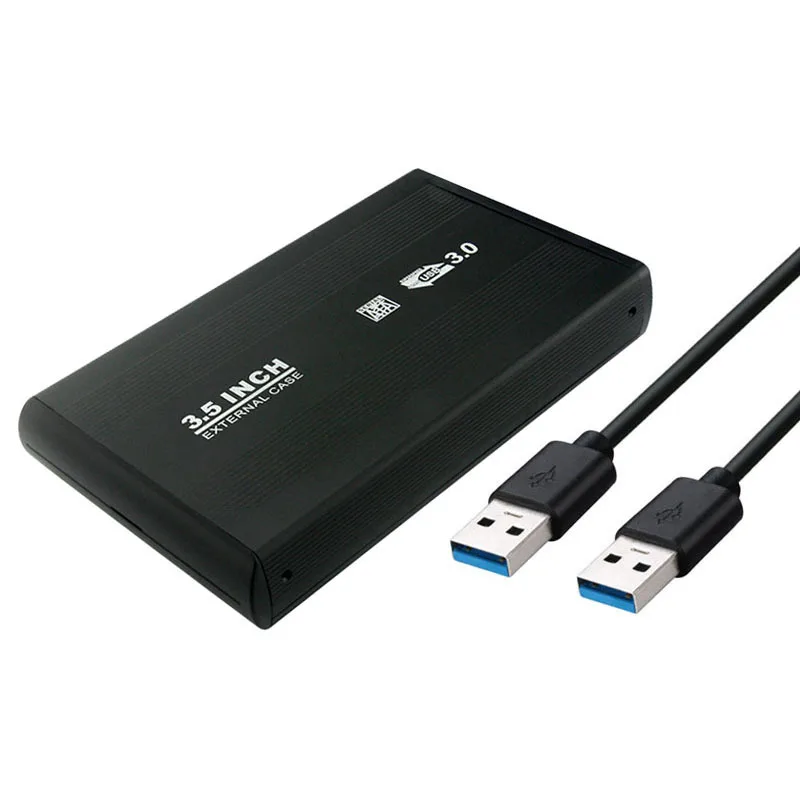 Caja de disco duro externo USB 3,0 SATA de 3,5 pulgadas, caja de almacenamiento externa tipo C, compatible con disco duro