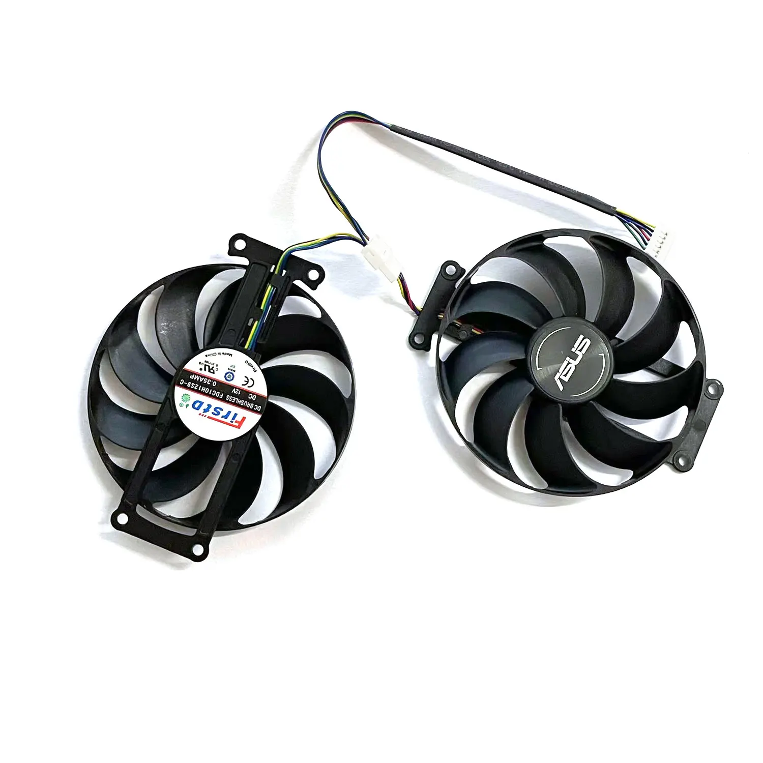 FDC10H12S9-C T 129215 SU 6PIN GTX1660 RTX 2060 Super GPU ventilador para ASUS GTX 1660 1660Ti Dual EVO OC RTX2070 ventilador enfriador de tarjeta gráfica - imagen 3