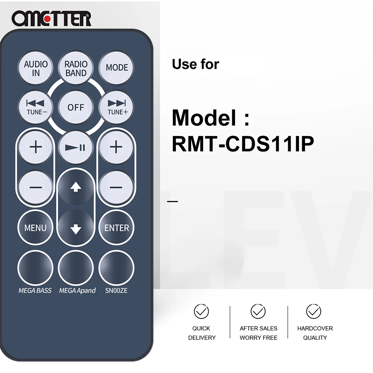 Mando a distancia Original RMT-CDS11IP para Sony, sistema de acoplamiento de Audio Personal, ICF-DS11IP - imagen 3