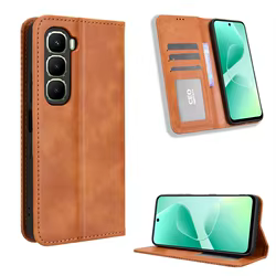 Para Infinix Hot 60 Pro Plus funda con tapa de libro Retro de cuero para Infinix Hot 60i 50i cartera magnética con ranura para tarjetas bolsas para teléfono