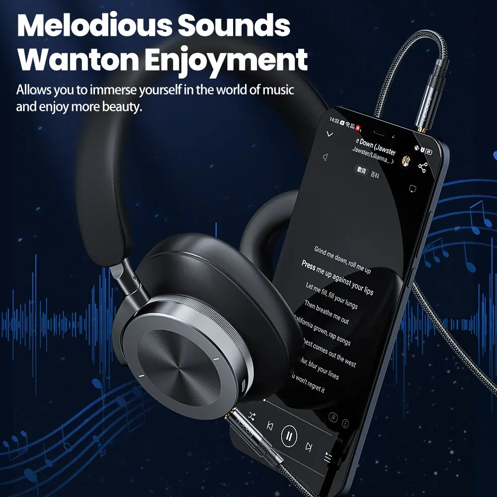 Toocki-Cable auxiliar de Audio de 3,5mm, conector macho a macho, para iPhone, Xiaomi 12, auriculares, altavoz, TV, portátil, MP3 - imagen 4