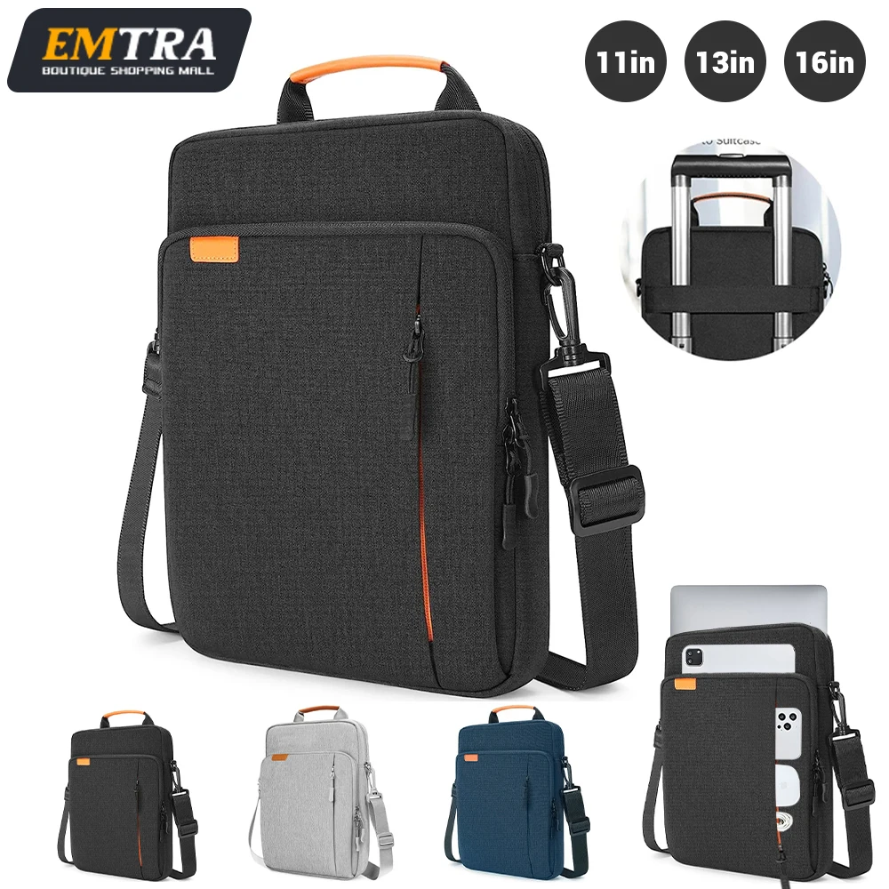 Funda de hombro para tableta, bolso para IPad air pro de 12,9 pulgadas, IPad Air de 10,9 pulgadas, Surface Go 3/2, Galaxy Tab A 10, funda para portátil de 16 pulgadas