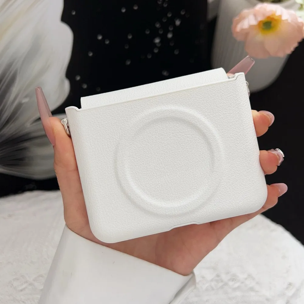 Para Huawei Pura X funda de lujo de cuero PU carga inalámbrica magnética funda protectora trasera para Huawei pura x PuraX Shell - imagen 5