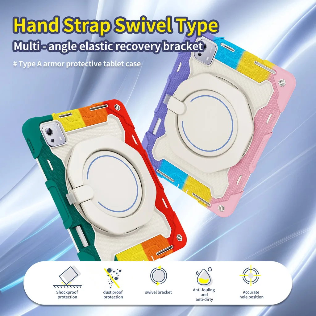 Para Xiaomi Pad 7S Pro 2025 12,5 "6S Pro 12,4 pulgadas para Xiaomi Poco Pad 12,1 2024 Pad Pro 12,1 pulgadas funda con mango armadura carcasa de silicona - imagen 2