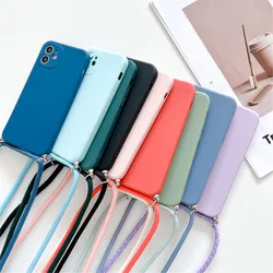 Samsung Funda Silicona con Correa para cuello Galaxy S23 Ultra y más