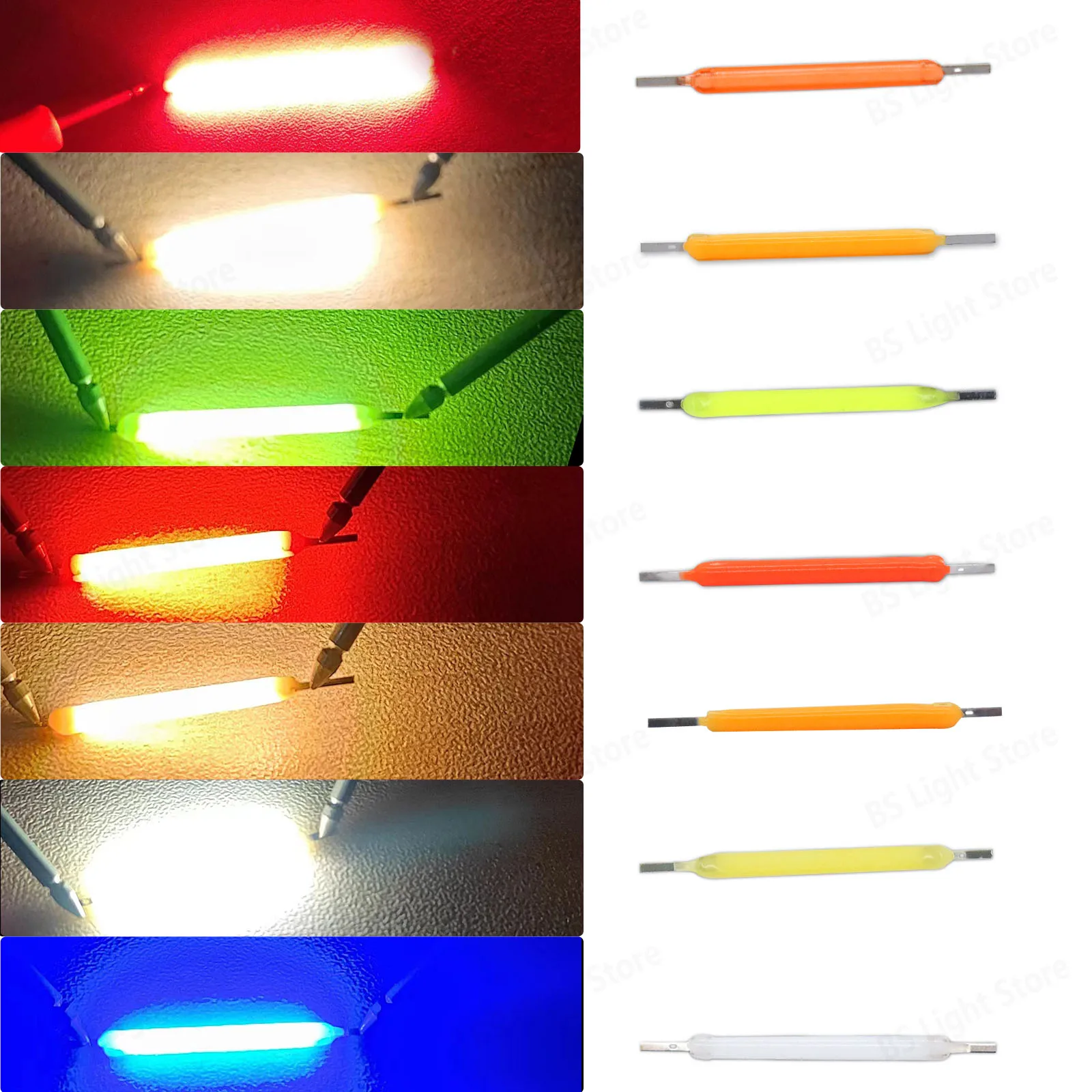 Piezas de lámpara de filamento LED COB, 10 piezas, 29mm, DC3V, Bombilla Edison, accesorios de luz incandescente, diodo para iluminación decorativa de vacaciones - imagen 4