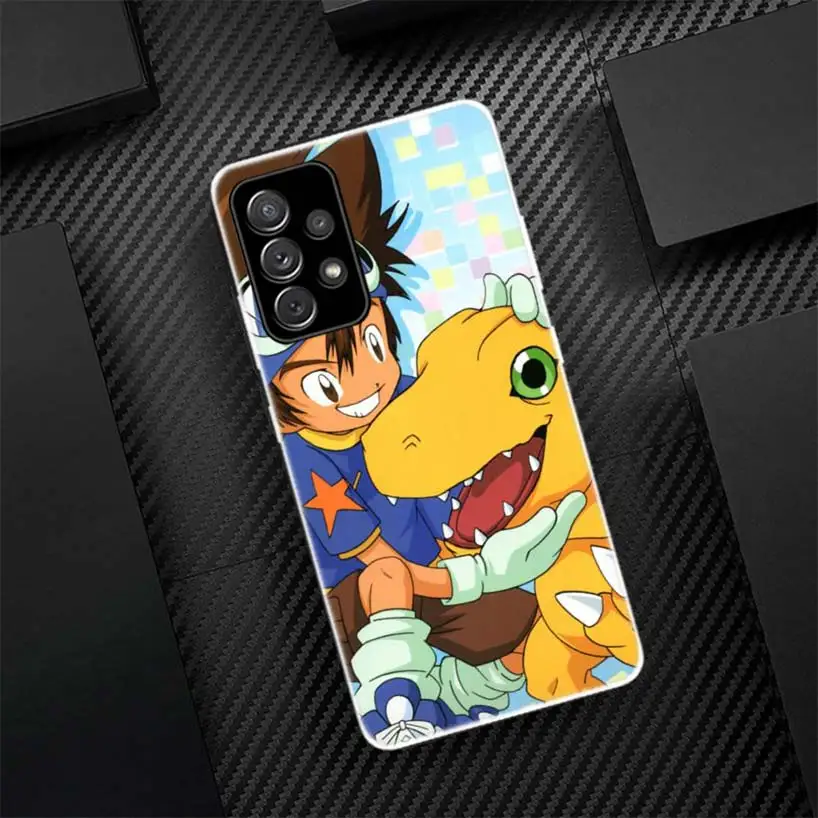 Funda de teléfono con llamada de silicona de Anime japonés Digimon Monster para Samsung Galaxy A52 A51 A50S A42 A32 A22 A12 A02S A30S A20S A10S A41 A - imagen 2