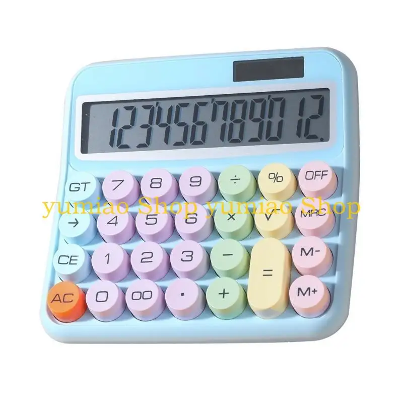 587b Calculadora mecánica 12 dígitos con calculadoras botones grandes Pantalla LCD - imagen 2