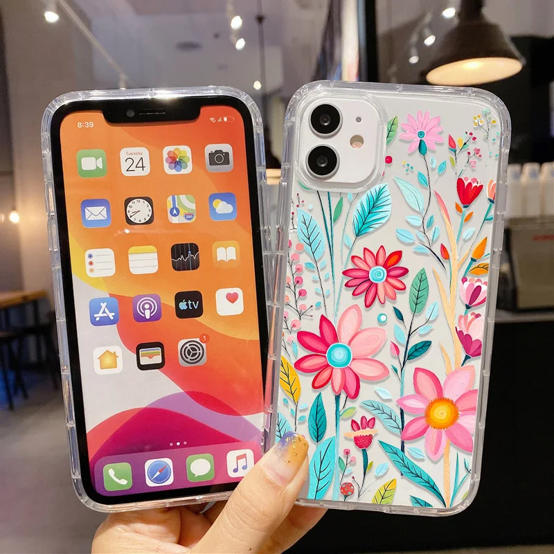Funda de silicona con flores para Samsung A55 5G, Funda A54 A53 A52 A34 S24 S25 Ultra A35 A32 A13 A12 A22 A73 A72 S23 S22 S20 S21 FE - imagen 2