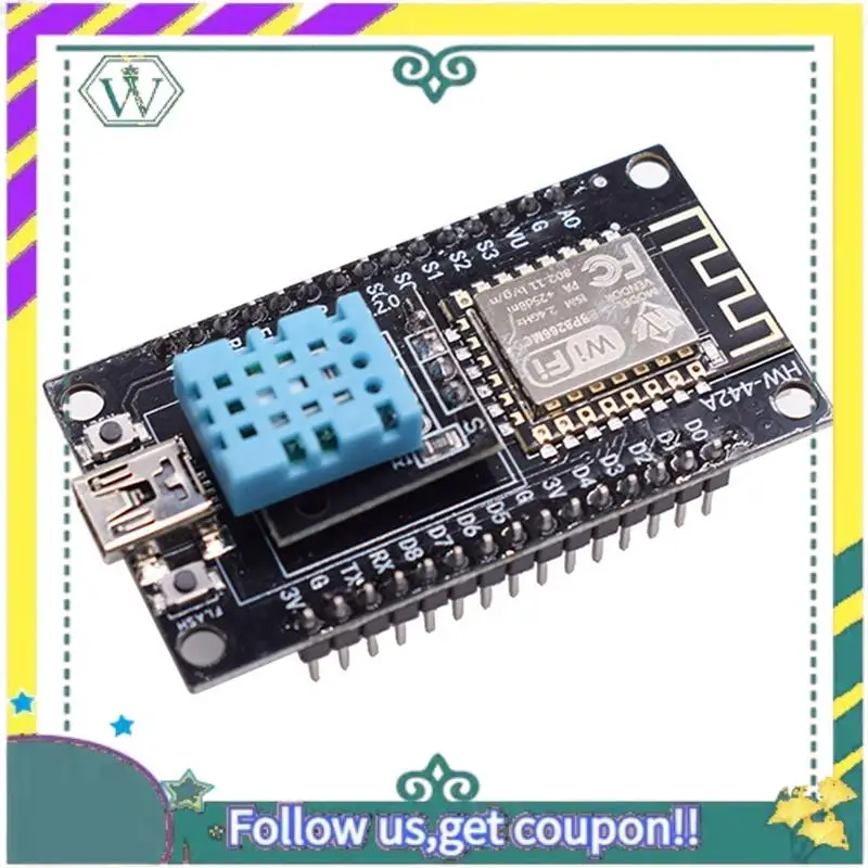 Nueva versión DHT11, Sensor de temperatura y humedad, placa de desarrollo CH340, módulo de puerto serie Wifi extendido ESP8266, fácil de usar - imagen 3