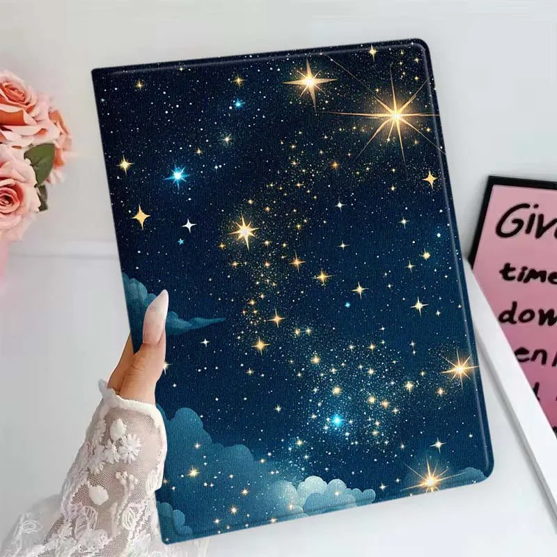 Arte estrellas de dibujos animados lindo para Samsung Galaxy Tab S11 S10 S9 S8 S7 S6 A10.1 A9 A8 A7 10,1 Lite FE Plus pulgadas funda para tableta - imagen 2