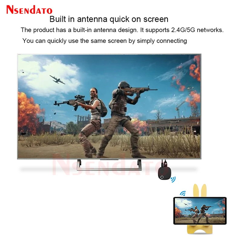 Receptor Dongle de TV compatible con HDMI, adaptador Stick para H.265, Miracast, Airplay, Android, IOS, Mac, 4K, 60Hz, 5G, pantalla inalámbrica WiFi - imagen 5