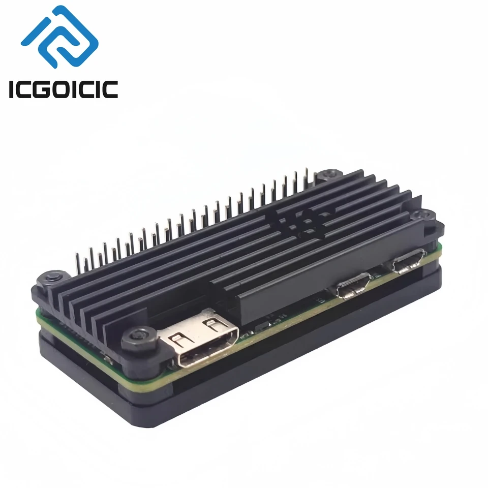 Kit de caja de disipador térmico de aluminio Raspberry Pi Zero 2W, Universal Raspberry Pi0 W |   2 W |   Zero - Carcasa de enfriamiento pasivo con cabezal GPIO - imagen 3