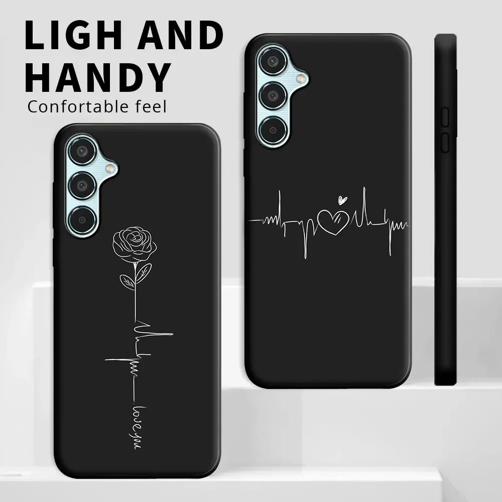 Funda de silicona suave para teléfono móvil Samsung, carcasa trasera de dibujos animados con flores a prueba de golpes, TPU, para Samsung Galaxy M 35, 5G, SM-M356B - imagen 4
