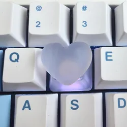 DIY Love Keycap juego Teclado mecánico lindo transparente en forma de corazón juego Teclado mecánico decoración altura Keycap