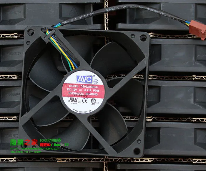 Ventilador disipador de calor enfriador de CPU de 92mm para AVC DS09225R12H 92x92x25mm 12V 0.41A PWM rodamiento hidráulico CPU silenciosa y ventilador con cubierta - imagen 3