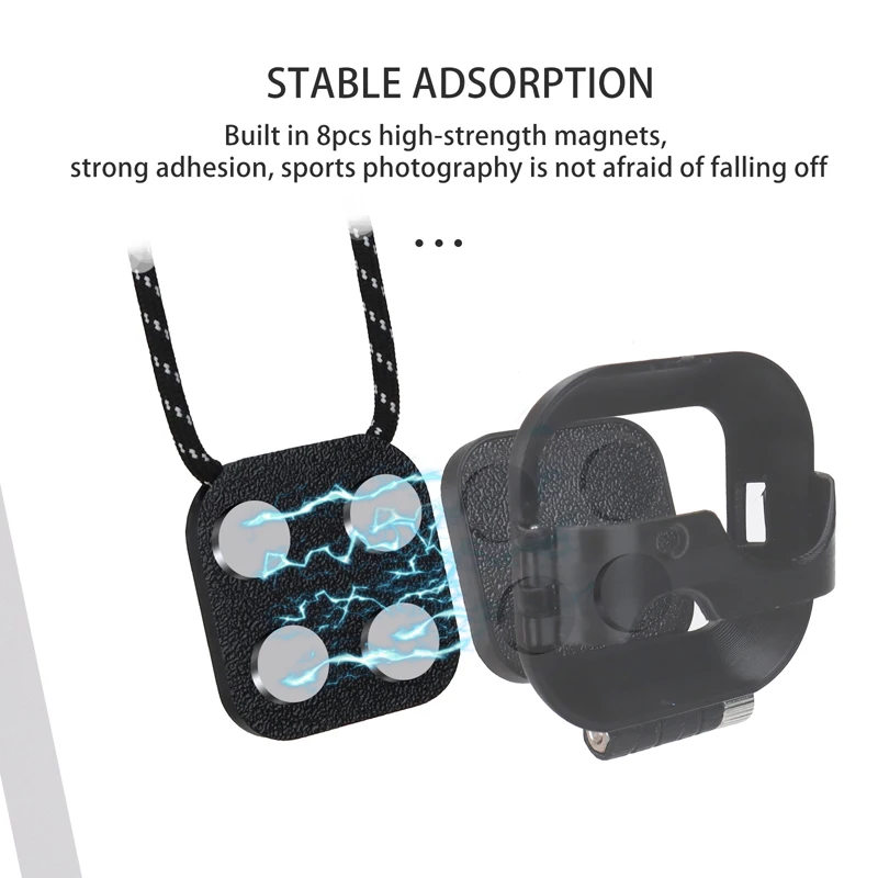 Soporte de cuello colgante para atracción Ultra magnética Insta360 GO, marco de expansión de liberación rápida con cordón, accesorios para Cámara de Acción - imagen 4