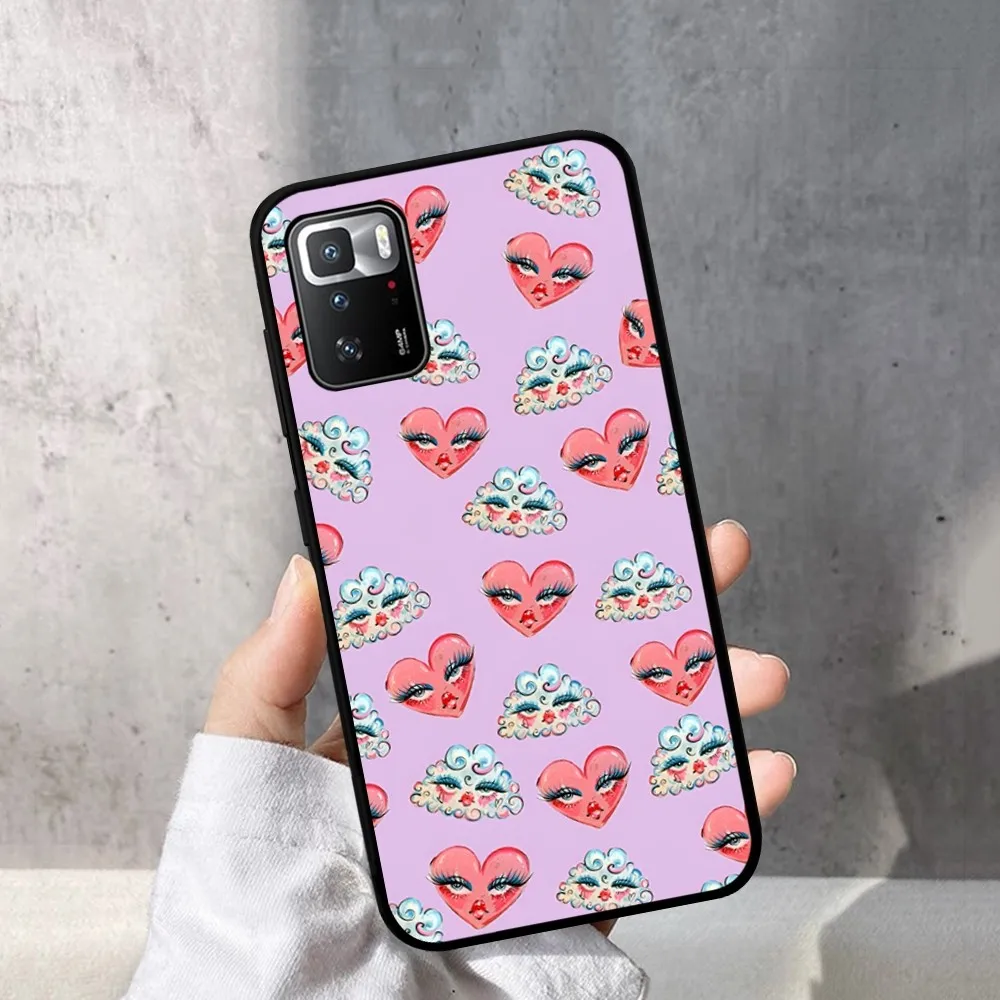 Funda de teléfono Love Eyes Pink para Redmi Note 4X5 A 6 7 8 T 9 9S 10 11 11S 11Epro Poco M3 Pro - imagen 4